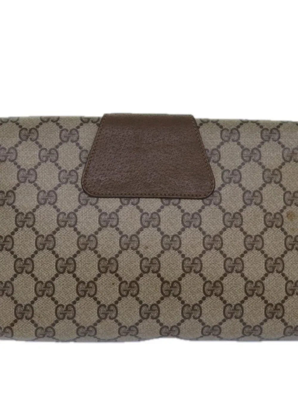 GUCCI GG Supreme Web Sherry Line Clutch Bag PVC Beige Gold 89 01 030 Auth 84639 - Picture 3 of 16